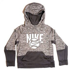 Nike Sweater Medium Gray Pullover Hoodie Baseball Pockets Dri Fit Boys M